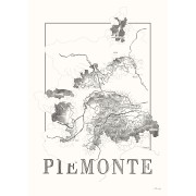Vinkarta Piemonte 50x70cm